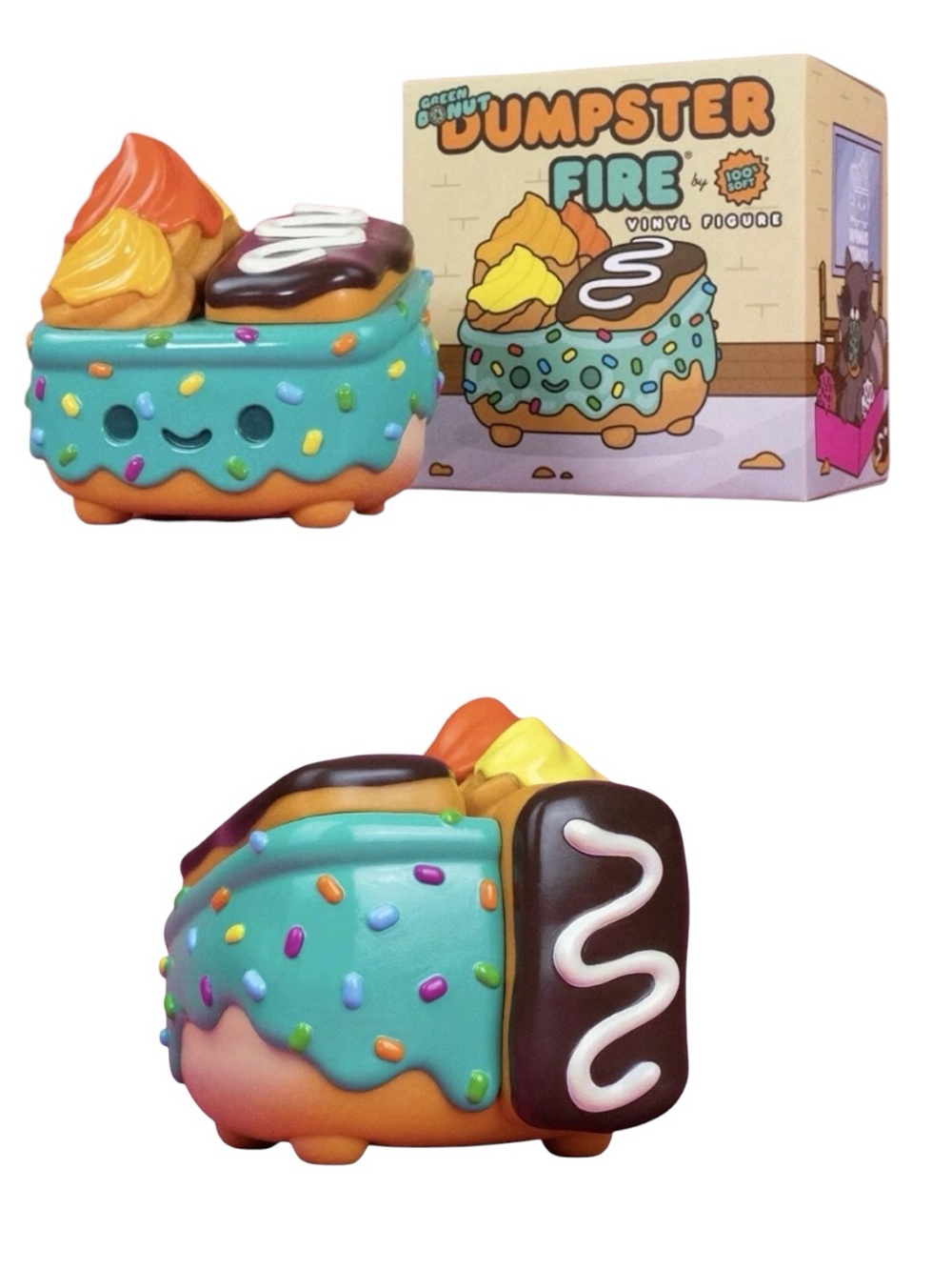 Dumpster Fire - Donut Green Vinyl Figure New York ComicCon ‘24 LIMITED EDITION
